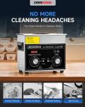 CREWORKS 3L Ultrasonic Jewelry Cleaner with Gentle Modes
