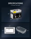 CREWORKS 3L Ultrasonic Jewelry Cleaner with Gentle Modes