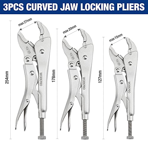 5-Piece Goldsmithing Pliers Set (Curved Jaw, Long Nose)