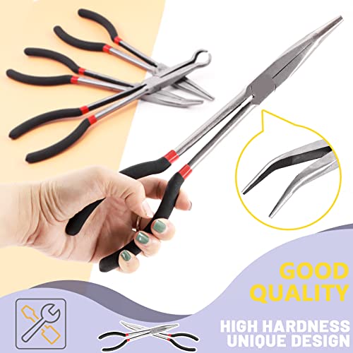 Swpeet 5Pcs Long Reach Goldsmithing Pliers Set