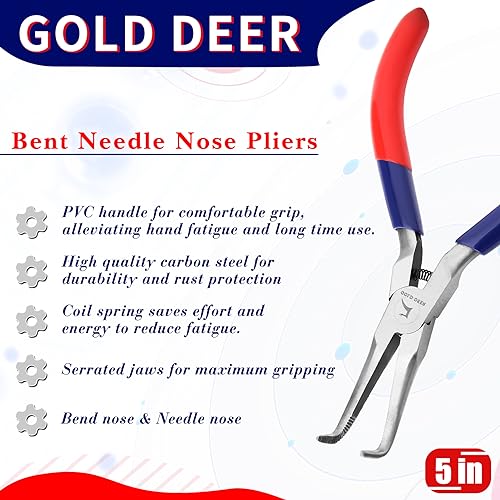 Bent Needle Nose Pliers for Goldsmithing