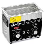 CREWORKS 3L Ultrasonic Jewelry Cleaner with Knob Control