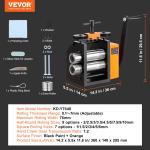 VEVOR 3" Jewelry Rolling Mill with 1:2 Gear Ratio