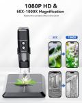 TOMLOV WiFi Digital Microscope 1000X for Jewelry