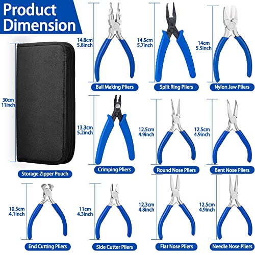 10-Piece Professional Goldsmithing Pliers Set