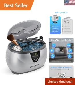Ultrasonic Jewelry Cleaner - 20oz Tank, 42kHz