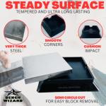 6" Steel Bench Block with Slanted Rubber Block
