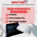 6" Steel Bench Block with Slanted Rubber Block