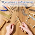 16-Piece Ring Making Kit with Essential Jeweler Tools