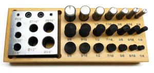 14-Piece Dapping Set with Wooden Base