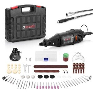 GOXAWEE 140pcs Rotary Tool Kit with Flex Shaft