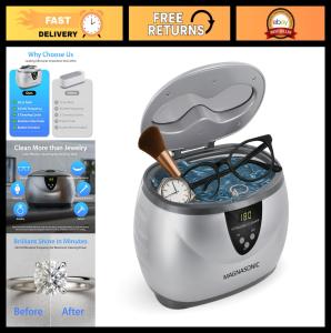 20oz Ultrasonic Jewelry Cleaner with Digital Timer