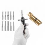 Professional Cylinder Maintenance & Measurement Tool Set – Precision Depth Reading Kit for Euro Profile & Tubular Hardware – Fits T-Handle Cabinets & Vending Machine Diagnostics
