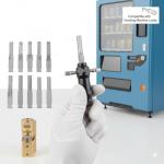 Professional Cylinder Maintenance & Measurement Tool Set – Precision Depth Reading Kit for Euro Profile & Tubular Hardware – Fits T-Handle Cabinets & Vending Machine Diagnostics