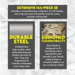 144-Piece Jeweler's Piercing Saw Blade Set