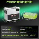 3L Ultrasonic Cleaner with Eco Mode for Fast Cleaning