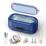 Dark Blue Ultrasonic Jewelry Cleaner with Dual Modes
