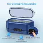 Dark Blue Ultrasonic Jewelry Cleaner with Dual Modes