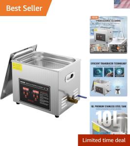 10L Ultrasonic Jewelry Cleaner with Digital Timer