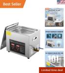 10L Ultrasonic Jewelry Cleaner with Digital Timer