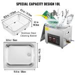 10L Ultrasonic Jewelry Cleaner with Digital Timer