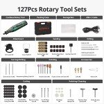 Cordless Rotary Tool Kit with 124 Accessories