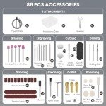 Cordless 4V Rotary Tool Kit with 86 Accessories
