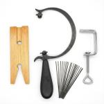 Jeweler's Saw Frame Set with Blades and Clamp