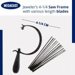 Curved Jeweler's Saw Frame with 144 Blades
