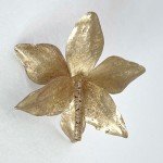 14K Yellow Gold Orchid Casting for Jewelry Making