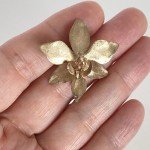 14K Yellow Gold Orchid Casting for Jewelry Making