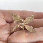 14K Yellow Gold Orchid Casting for Jewelry Making