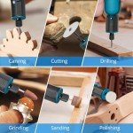 Tilswall 8V Cordless Rotary Tool Kit with 105 Accessories