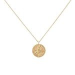 Trendy Gold Sun Pendant Necklace for Women