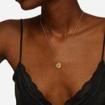 Trendy Gold Sun Pendant Necklace for Women