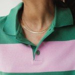 Gold Herringbone & Thin Chain Necklace Set