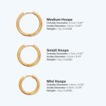 Trendy Gold Hoop Earrings - Lightweight & Waterproof
