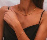 Trendy 14K Gold Paperclip Chain Necklace for Women