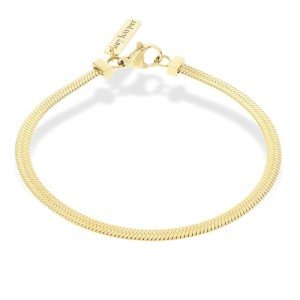 Trendy 14K Gold Herringbone Bracelet for Women