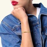 Trendy 14K Gold Snake Herringbone Bracelet for Women