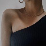 Trendy 14K Gold Paperclip Chain Necklace for Women