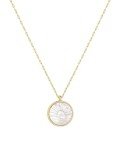 Gorjana Sunset Etched Necklace with Pearl Charm