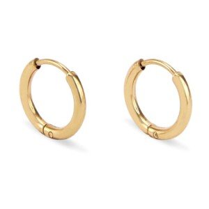 Trendy Lightweight Gold PVD Hoop Earrings for Women