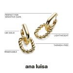 Ana Luisa Double Hoop Earrings – 14K Gold Plated