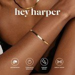 Trendy 14K Gold Snake Herringbone Bracelet for Women