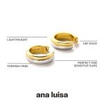 Asher Two-Tone Huggie Hoop Earrings for Women