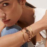 Trendy 14K Gold Snake Herringbone Bracelet for Women