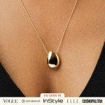 Ana Luisa 14K Gold Pebble Pendant Necklace