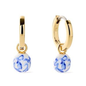 Frida Pearl Huggie Hoops - 14K Gold & Silver