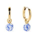 Frida Pearl Huggie Hoops - 14K Gold & Silver